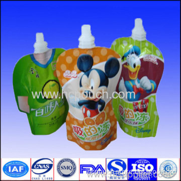 Foil Stand Up Packaging Bag For Orange With Spout 